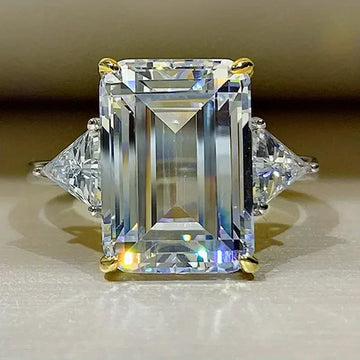 Anitque Square Glass Ring | Gold